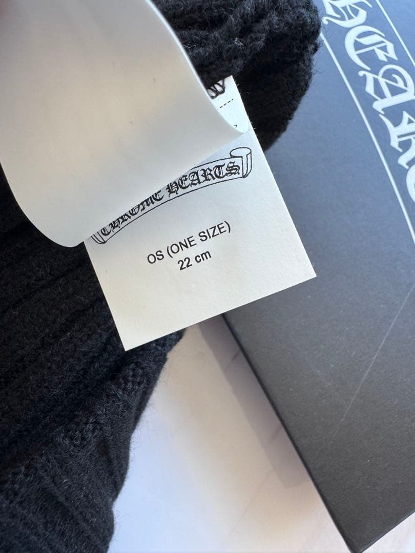 【新品未使用】クロムハーツ☆カシミヤニットビーニー☆CHプラス　黒