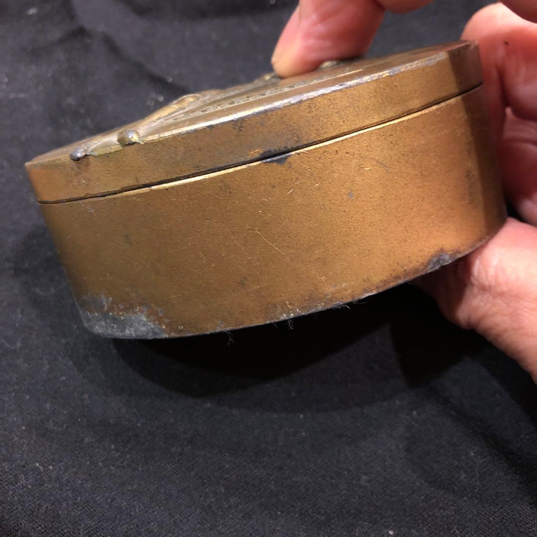 アンティーク　真鍮製　ラグビー　インク壺