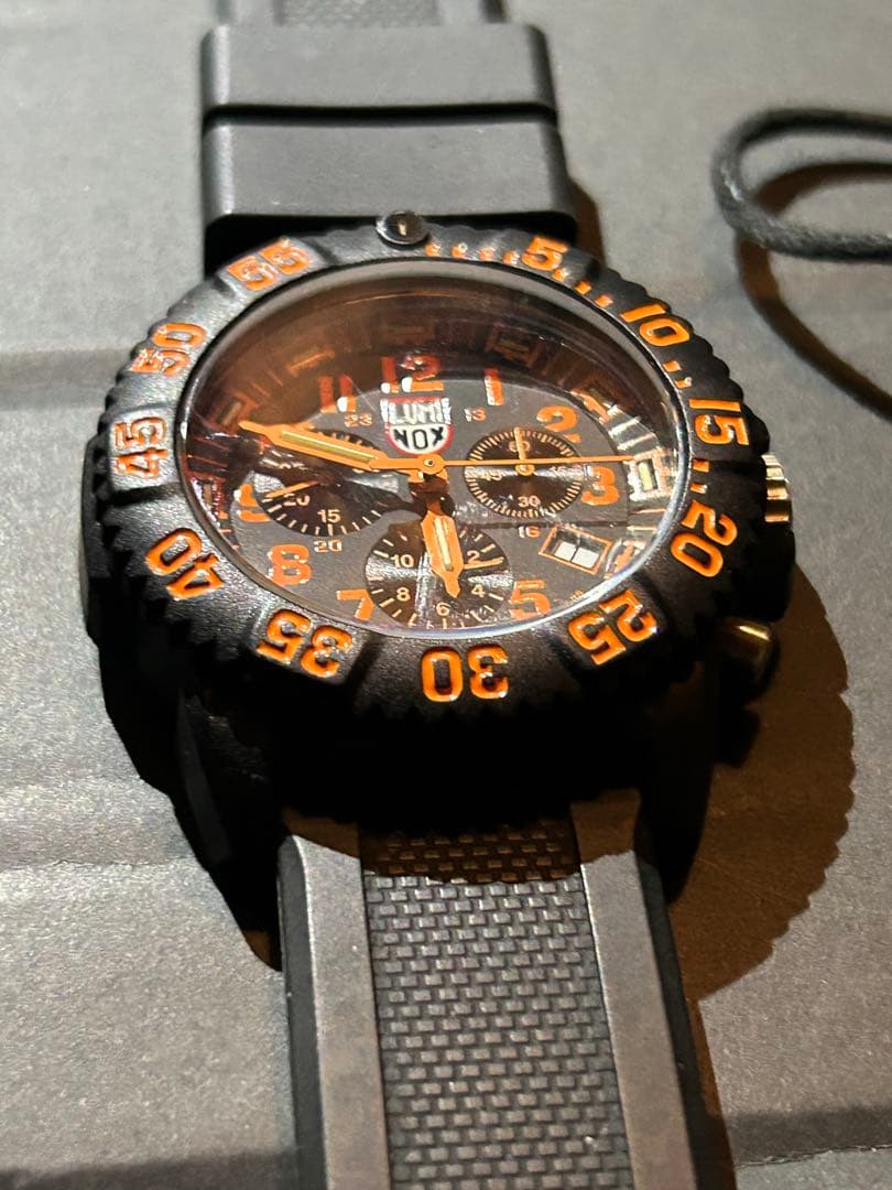ルミノックス　かラーマーク　Luminox 3080シリーズ ブラック/オレンジ