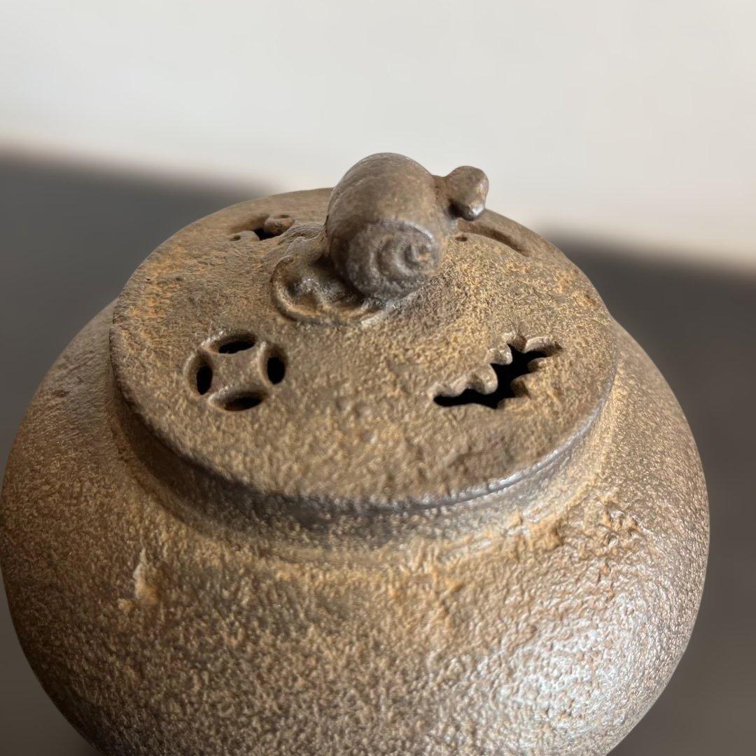 高橋萬治（南部鋳金研究所）　鉄製　香炉　宝透香炉　鋳印　鉄味　送料無料