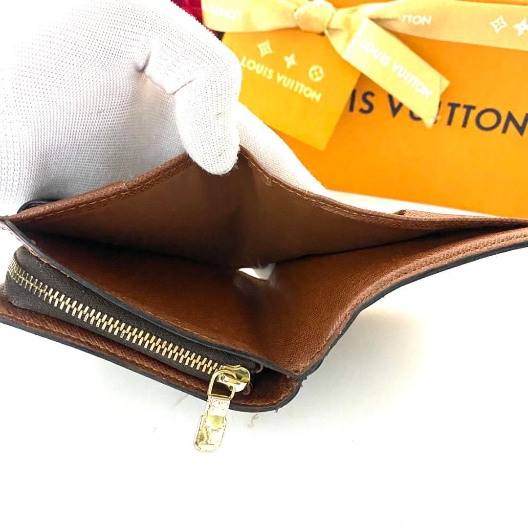 ルイ ヴィトン◎モノグラム コンパクトジップ ラウンドファスナー 二つ折り財布