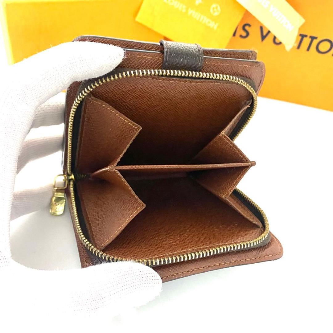 ルイ ヴィトン◎モノグラム コンパクトジップ ラウンドファスナー 二つ折り財布