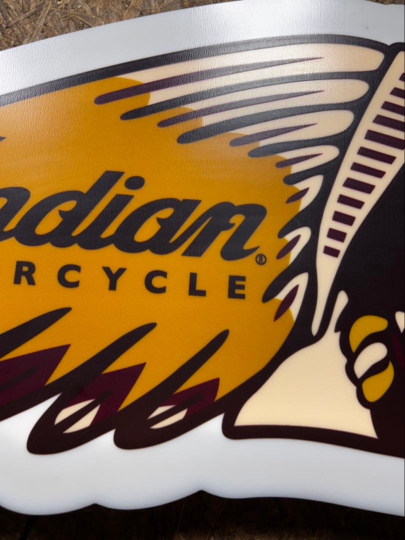 インディアン　モーターサイクル　看板　サインボード　非売品　電光看板