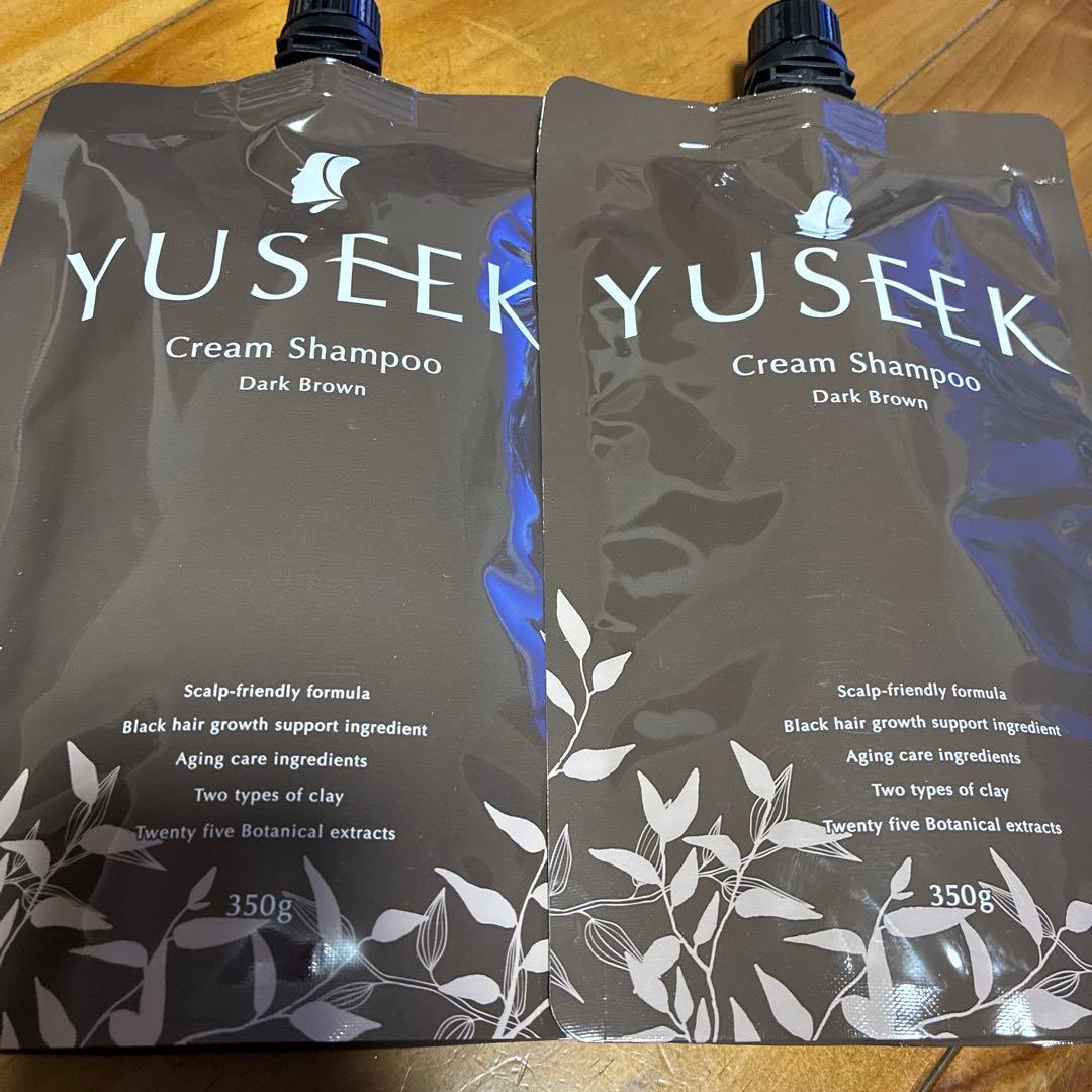 YUSEEK クリームシャンプー ダークブラウン 350g ２個セット