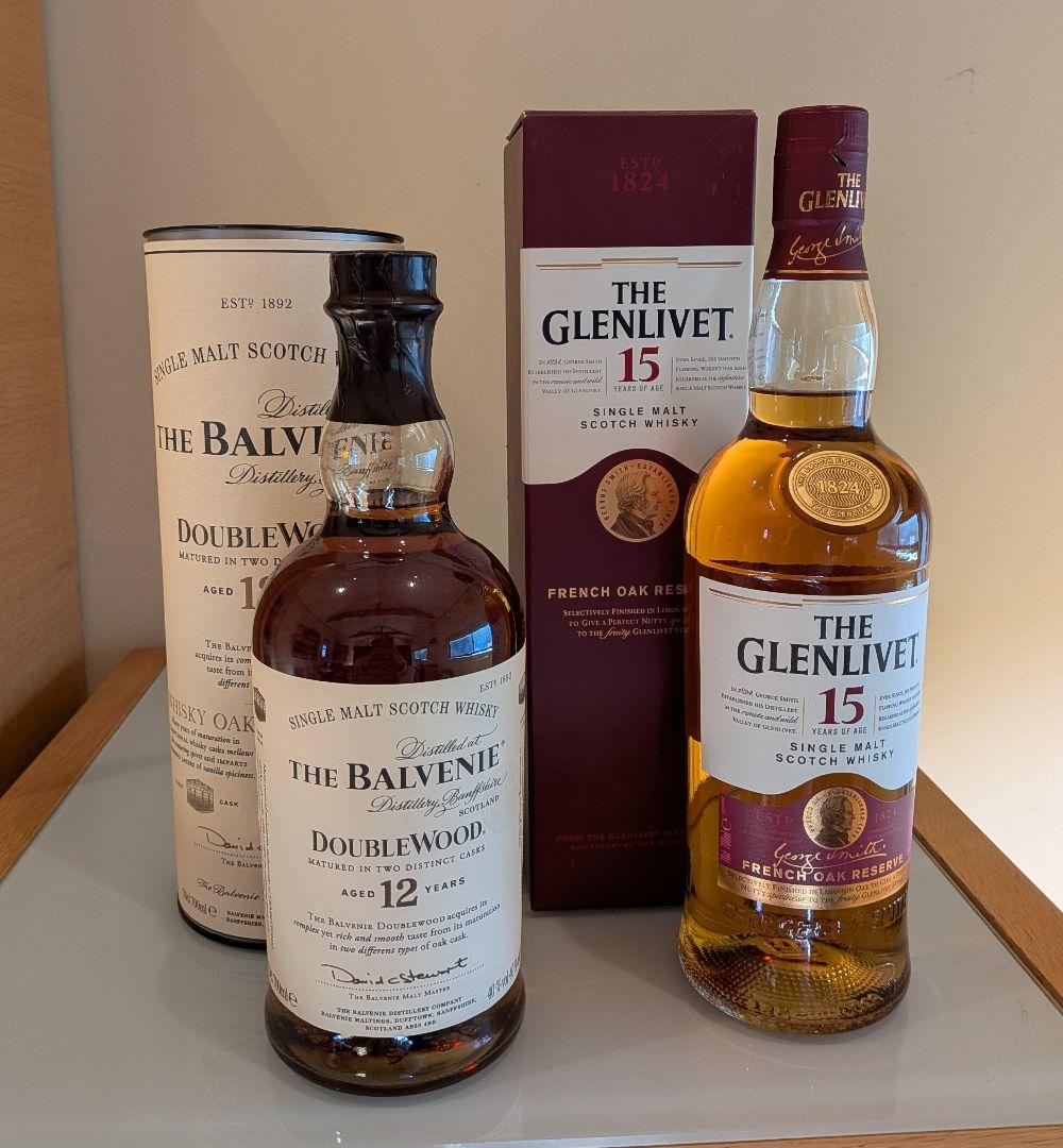 『ザ・バルヴェニー 12年』『ザ・グレンリベット 15年』未開封 2本セット