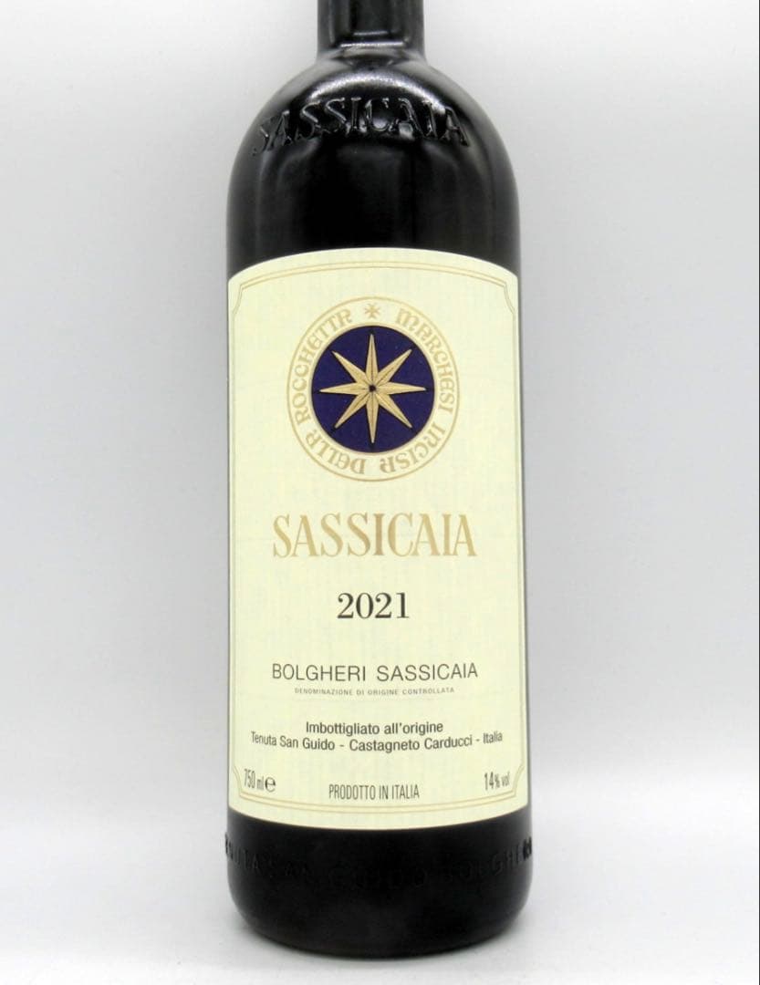 6本セット木箱入Sassicaia 2021 ボルゲリ・サッシカイア 750ml