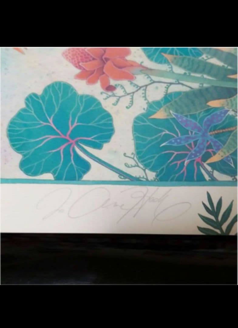 絵画J・HOOK KINGFISHER IN AN EXOTTC GARDEN