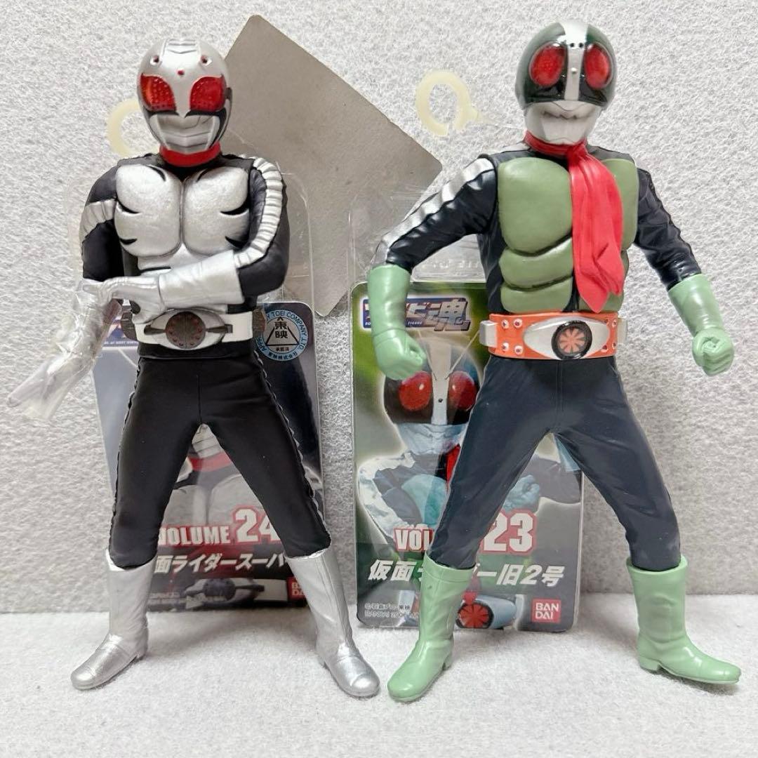 ソフビ魂 仮面ライダー スーパー1 vol24 ・ 旧2号 vol23 セット