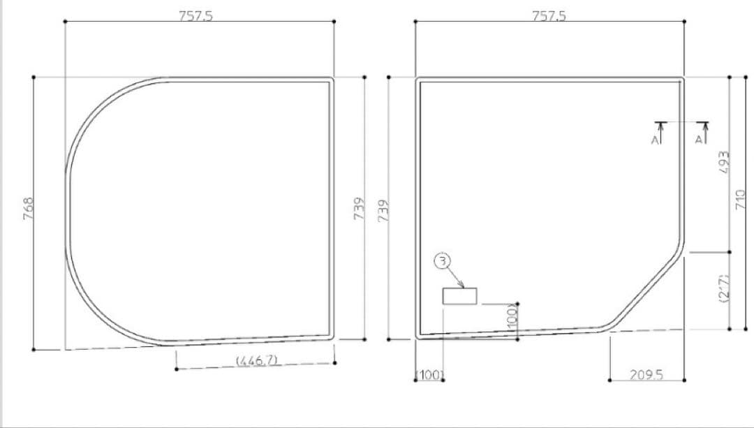 TOTO ラクかる風呂フタ　1600ラウンド風呂蓋R