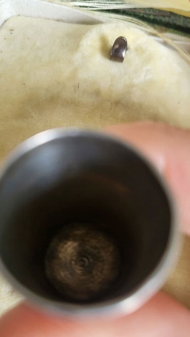 フランスアンティーク シルバー すずらんのシンブル 指ぬき