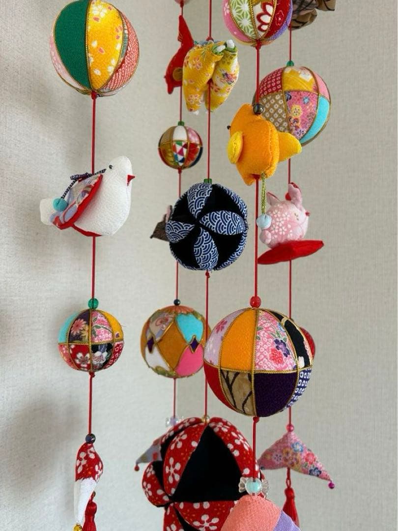 ちりめん細工　吊るし飾り　玉飾り 雛飾り　吊るし雛　下げもん　ハンドメイド