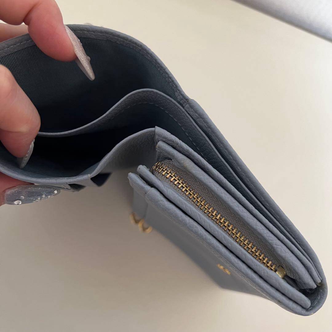 美品　marie claire マリクレール　二つ折り財布　牛革