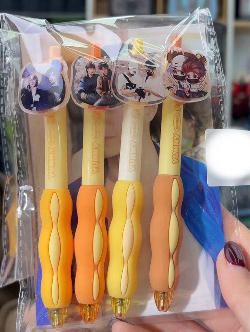 王一博 肖戦 レジンカード付きゲルインクボールペン 4本❣️6セット❣️確認用