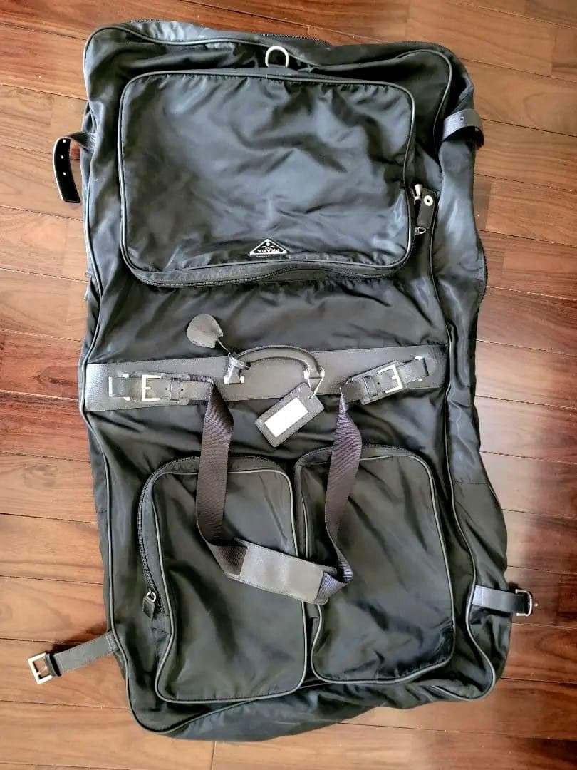 PRADA プラダ ガーメントバッグ 旅行バッグ ナイロン ブラック ショルダー