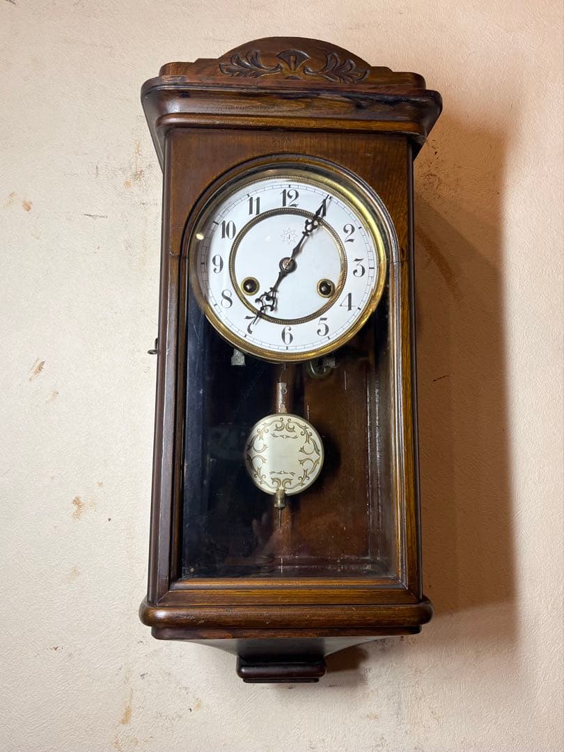 ユンハンス　柱時計　古時計　振り子　ゼンマイ　アンティーク　レトロ　精工舎