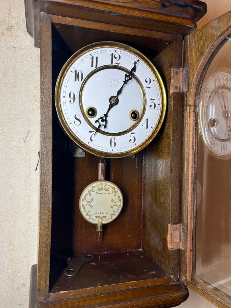 ユンハンス　柱時計　古時計　振り子　ゼンマイ　アンティーク　レトロ　精工舎