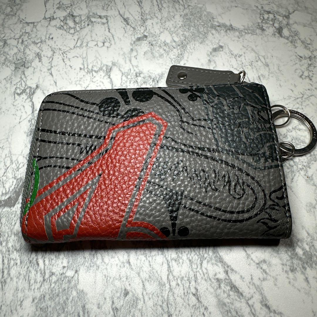 極美品✨FRATHOUSE L字ファスナー小銭入れ　グレー　オーブ　ロゴプリント