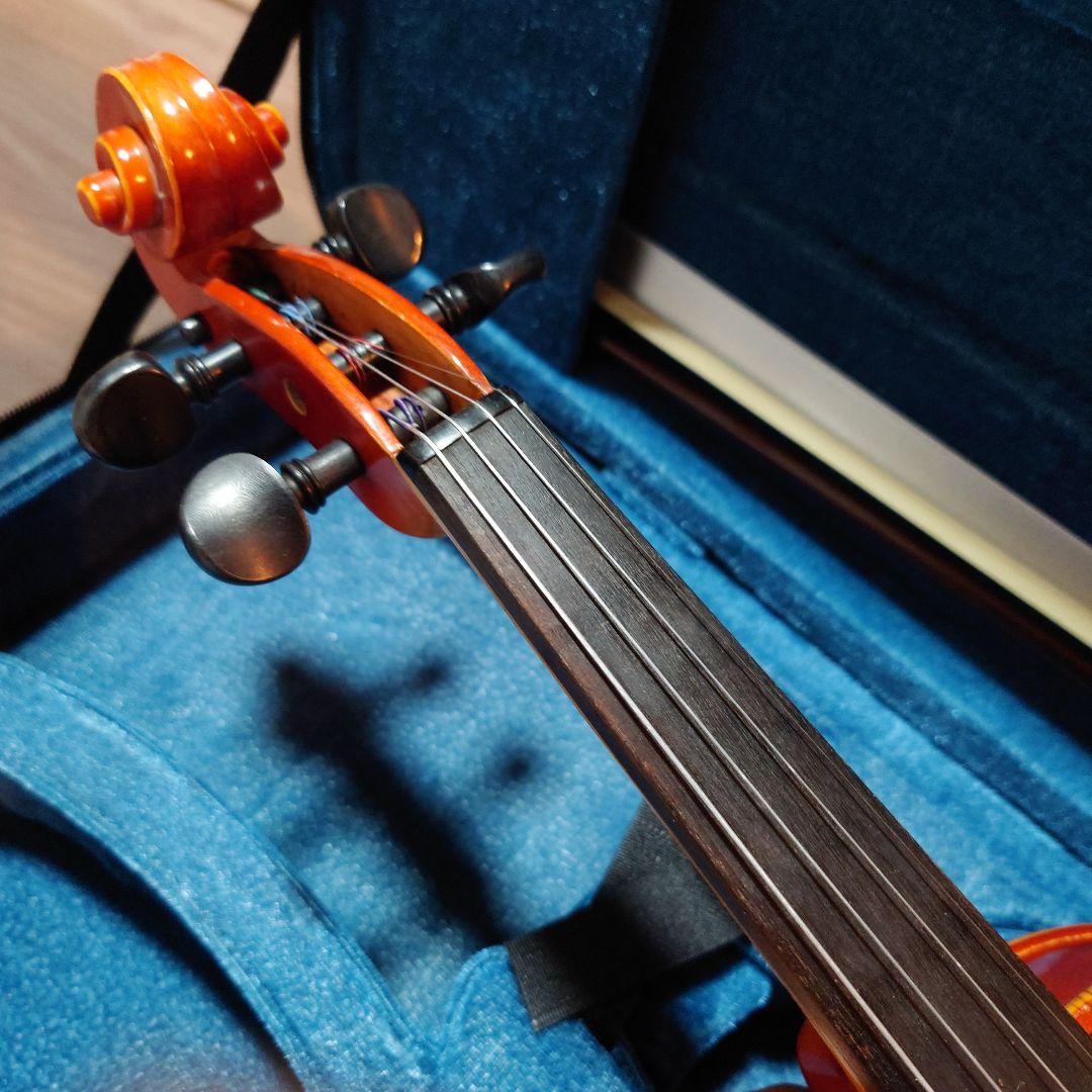 高級 バイオリン 鈴木 No.220 4/4 証明ラベル有、弓ケース付 定価6万