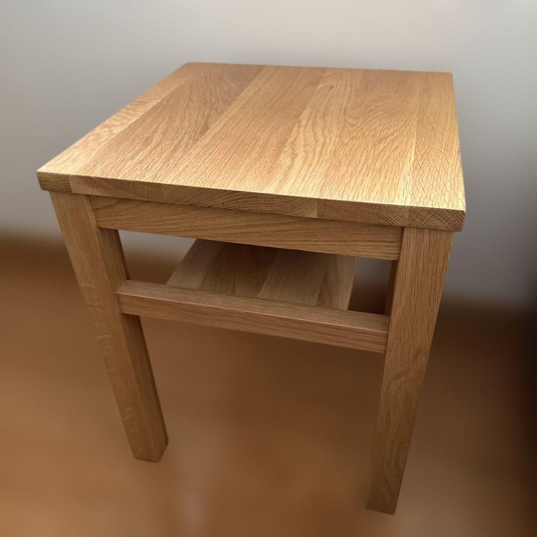 無印良品　サイドテーブル・ベンチ　オーク材