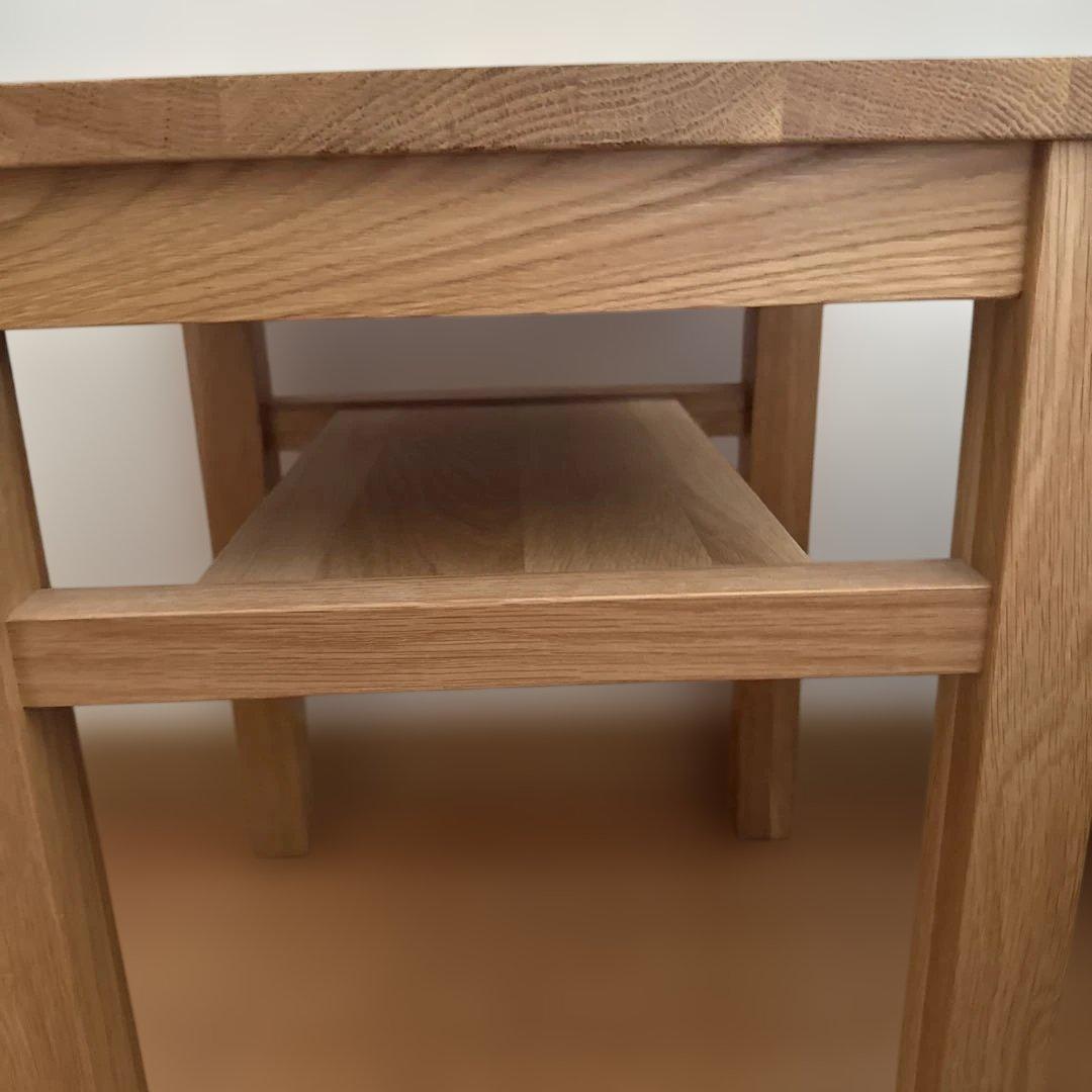 無印良品　サイドテーブル・ベンチ　オーク材