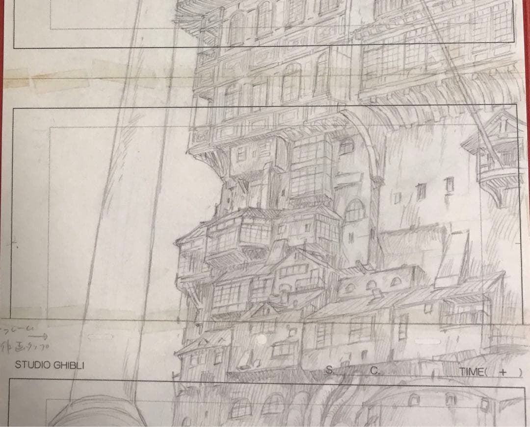 スタジオジブリ　レイアウト展　千と千尋の神隠し　油屋　ポストカード