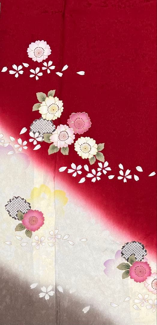 振り袖　フルセット　長襦袢付　成人式　振袖　金彩加工　セット　刺繍入り　573