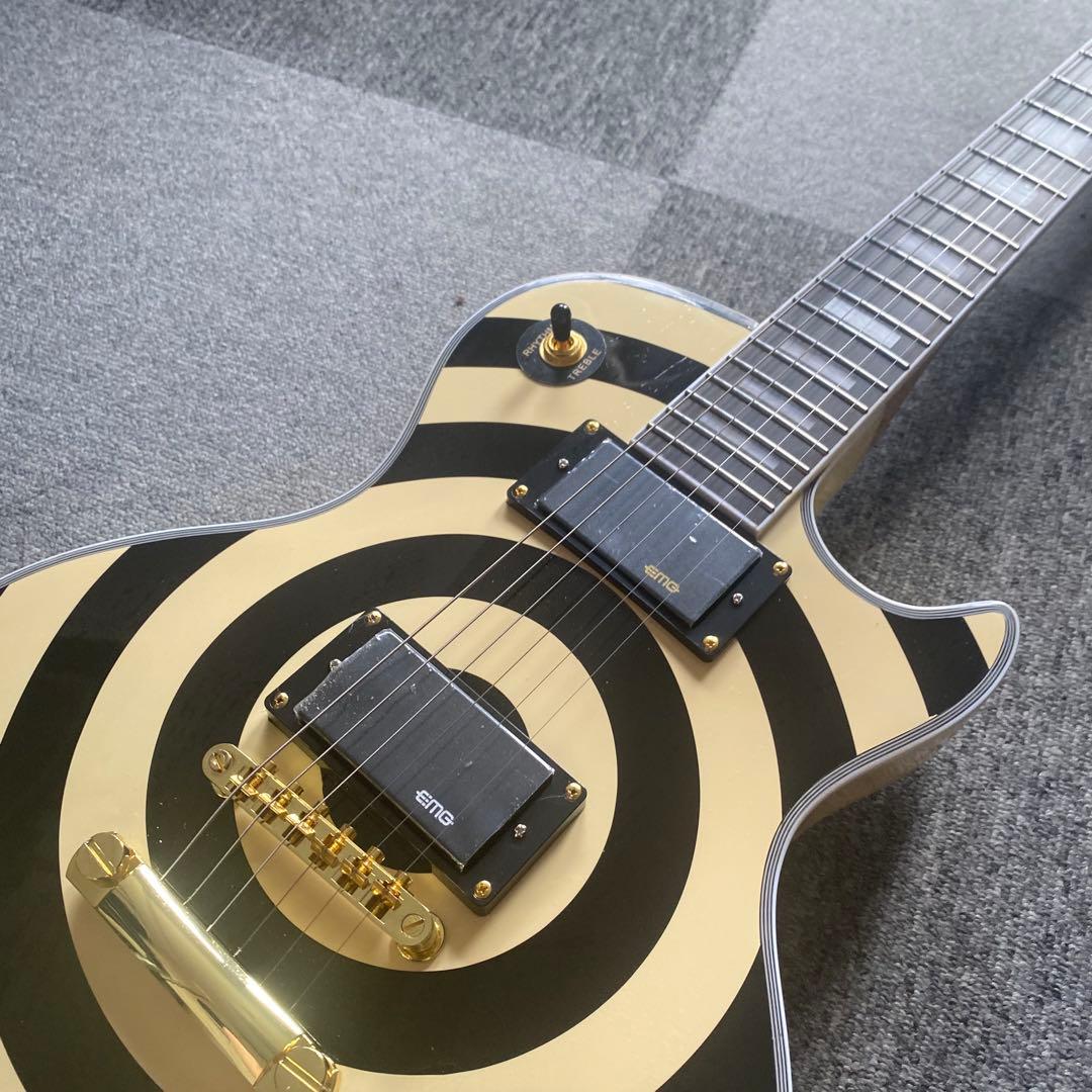 ザックワイルドモデル 高品質コンポーネントギター ブルズアイレスポール