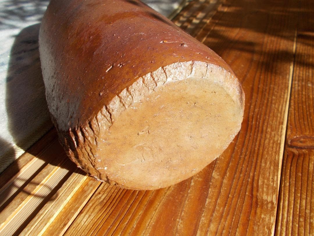 再お値下げ　備前焼ゴマ長偏壺・山下譲治作【13】