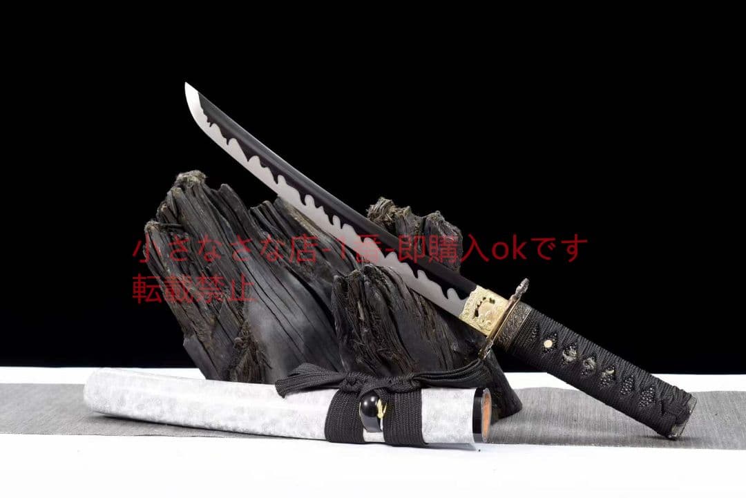 12寸短刀火炎紋研磨【シトロン】 古兵器 武具 刀装具 日本刀 模造刀 居合刀