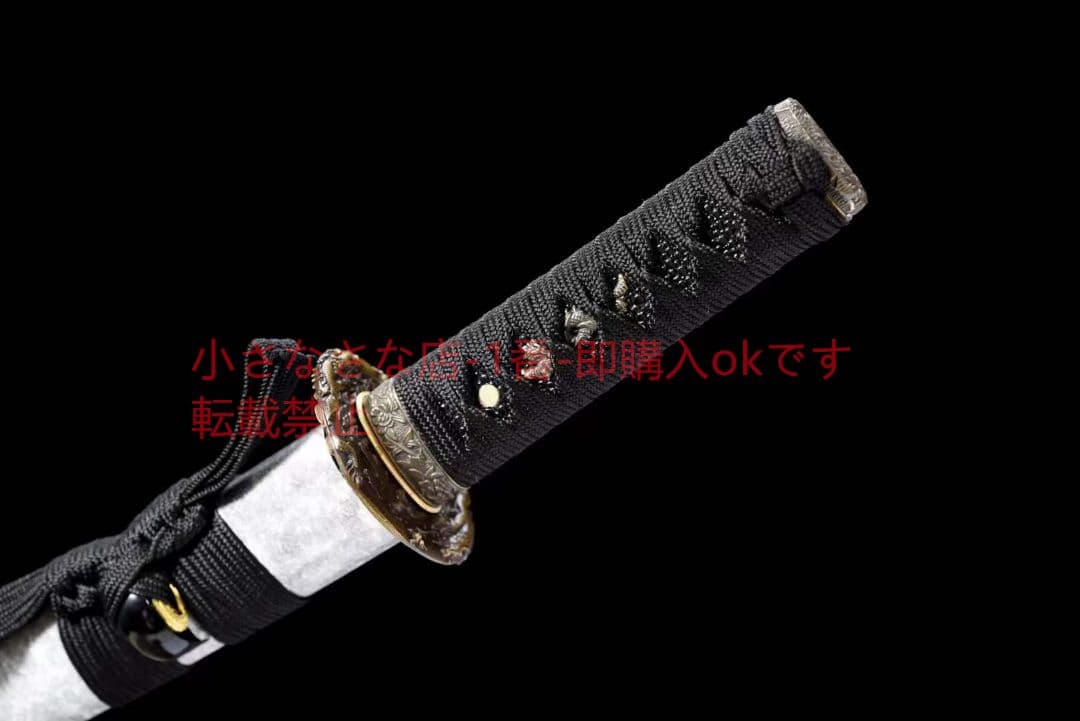 12寸短刀火炎紋研磨【シトロン】 古兵器 武具 刀装具 日本刀 模造刀 居合刀