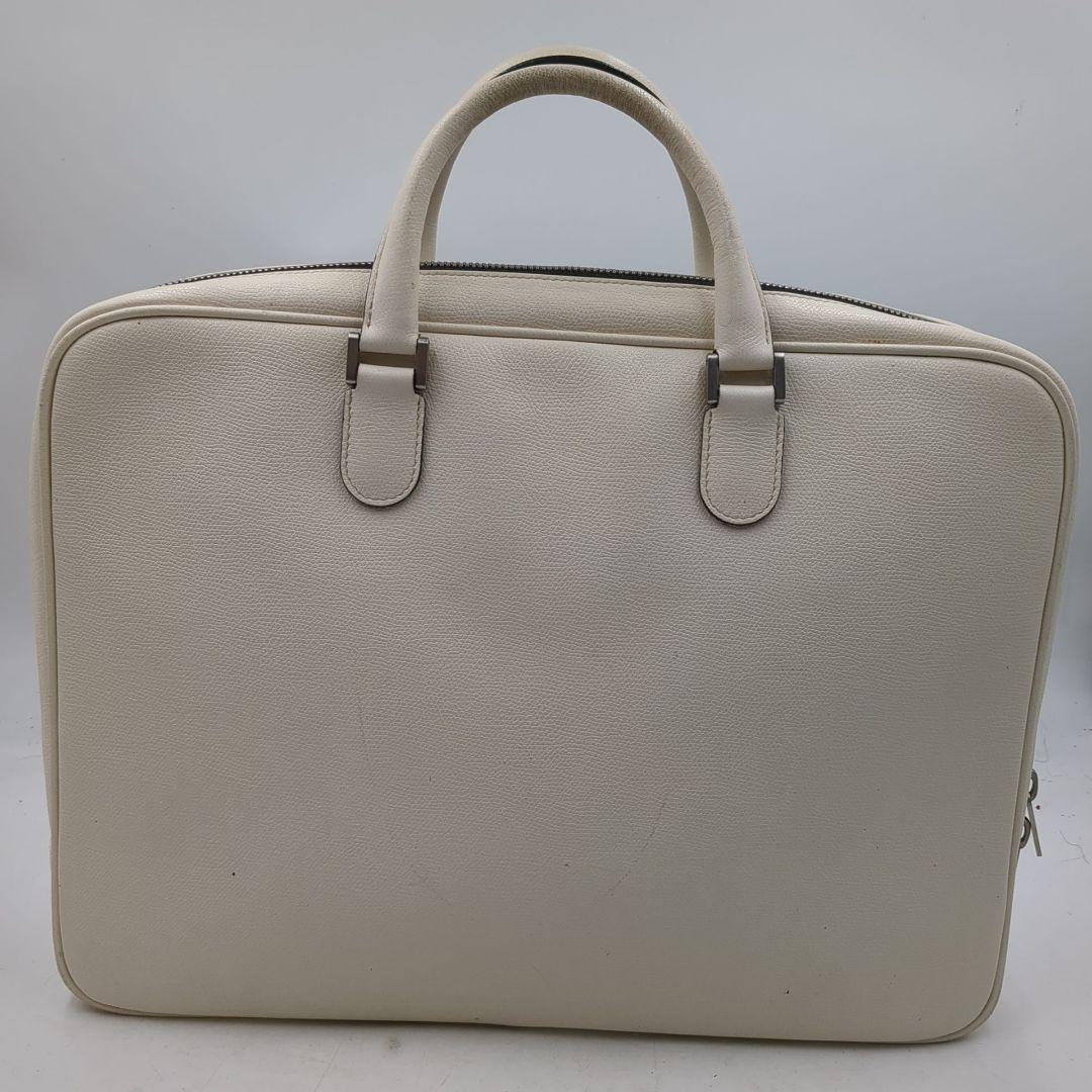 大人気✨️　ダブルハンドル ブリーフケース A4 白　アイボリー　ビジネス