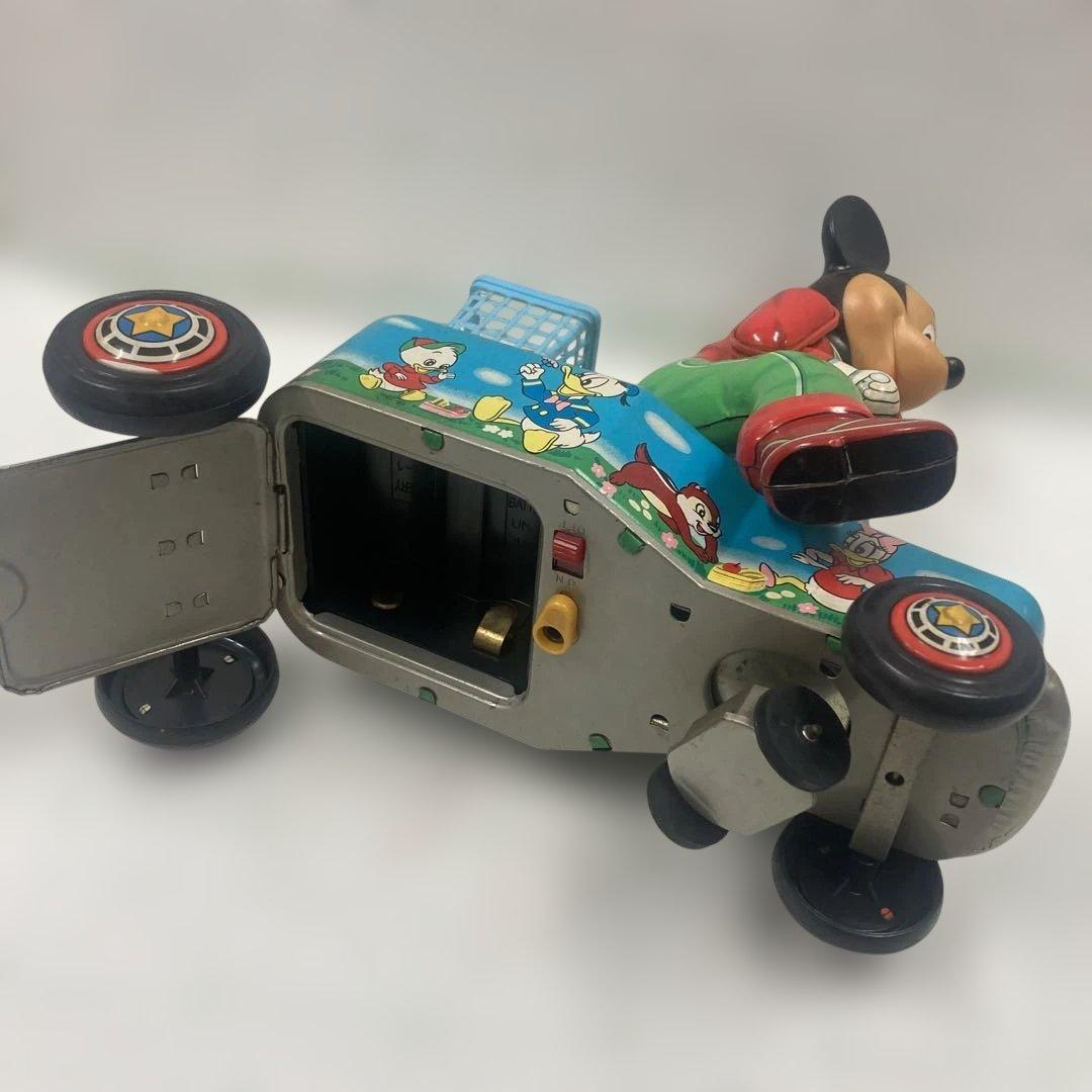ミッキーマウス カートブリキ電動1960年代の美品綺麗な日本製マスダヤ製大人気