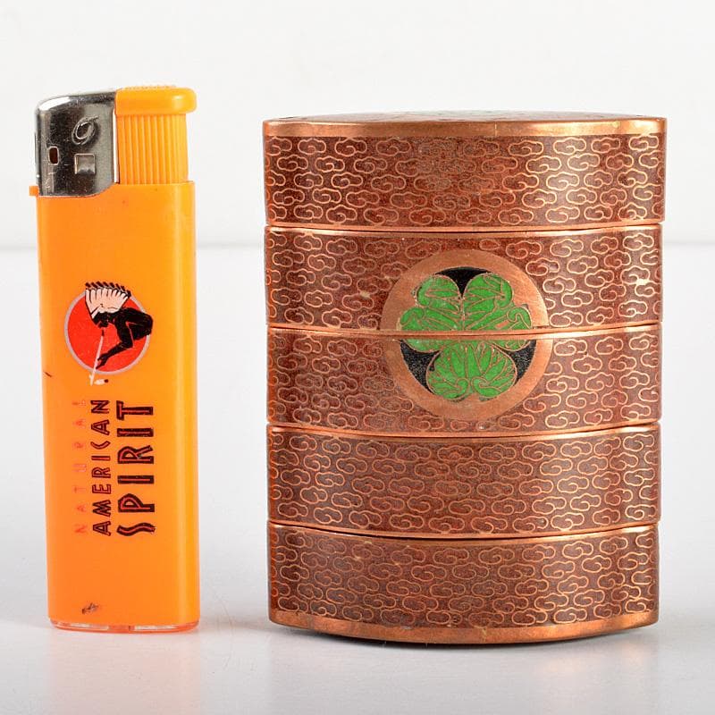 eyeknow74　時代提げ物　古七宝琺瑯彩　葵文印籠　N　6228