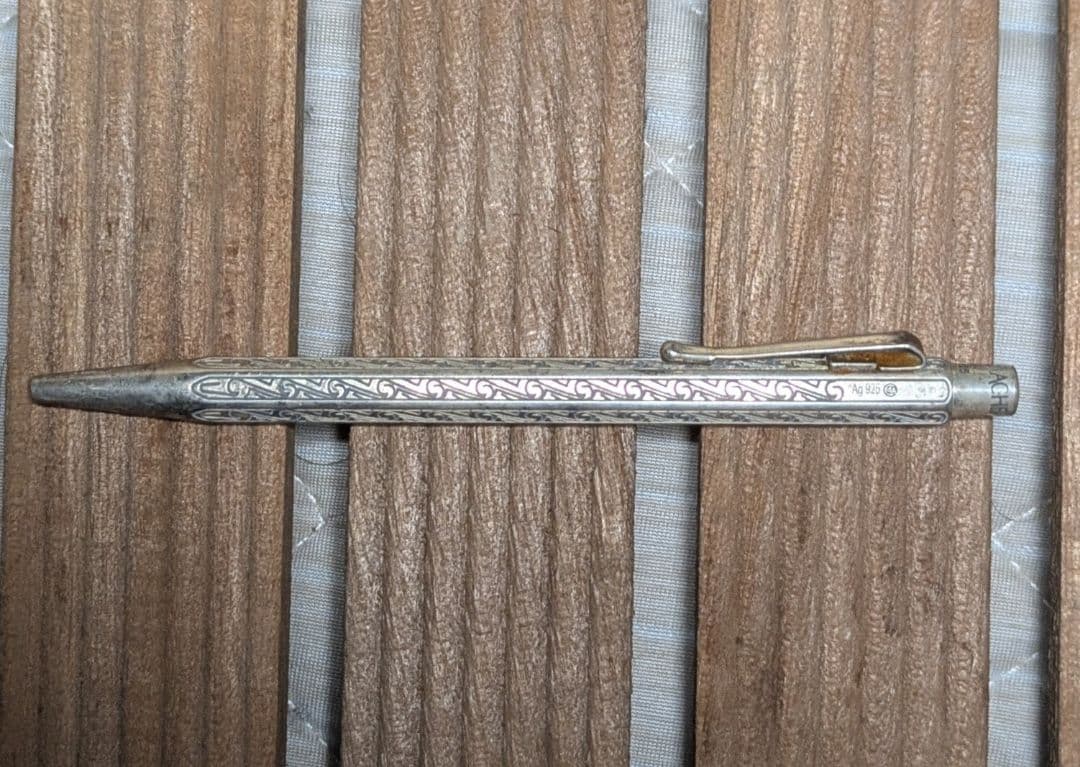 カランダッシュ　アンモナイト　ボールペン　スターリングシルバー　925