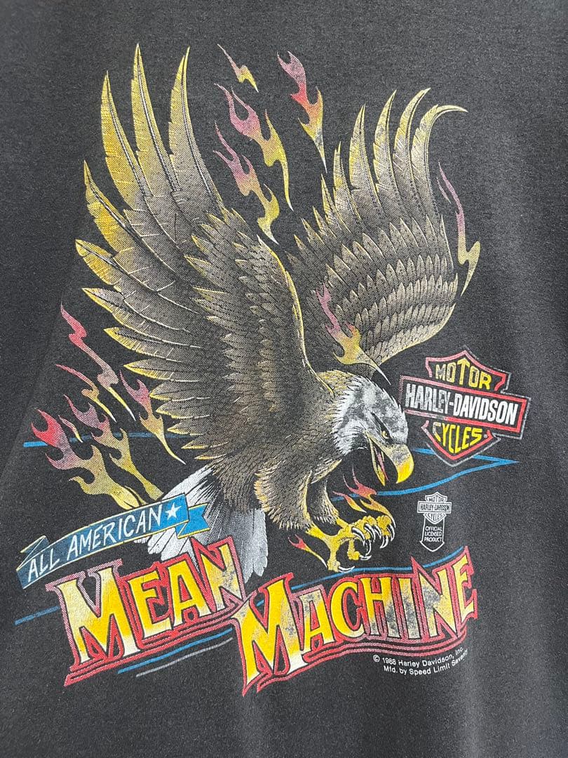 80s Harley-Davidson Mean Machine Tシャツ