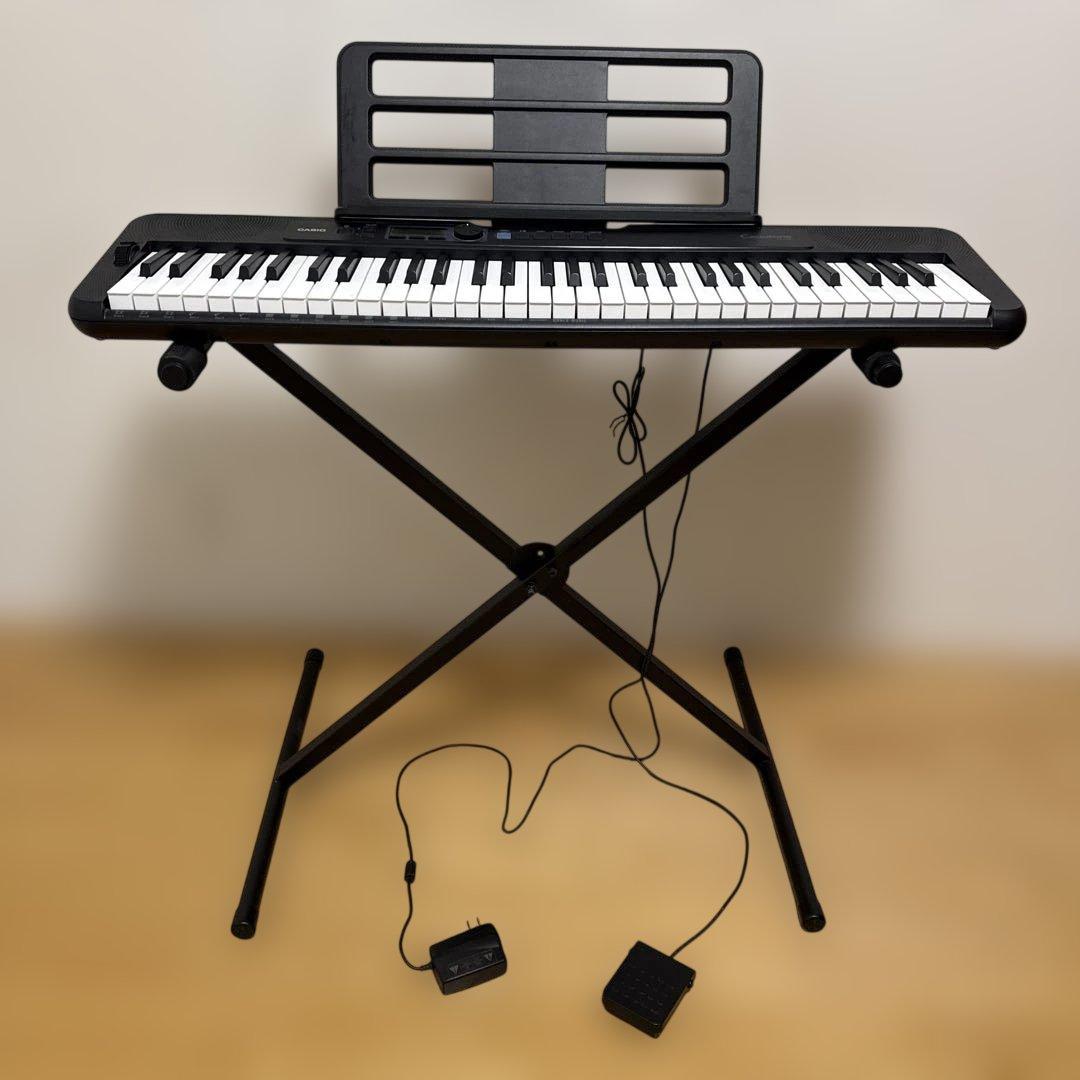 Casiotone CT-S300 電子ピアノ 61鍵スタンド、ペダル、電源、箱