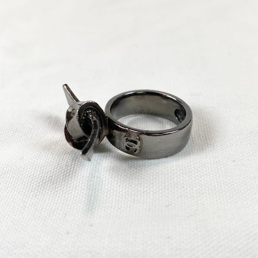 【美品✨鑑定済✨】 CHANEL リボン リング 指輪 ココマーク 13.5号