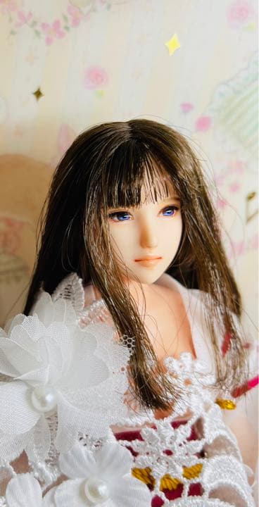 1/6 カスタム　ドール　ヘッド　綺麗な瞳の少女　ヘッドのみの出品です
