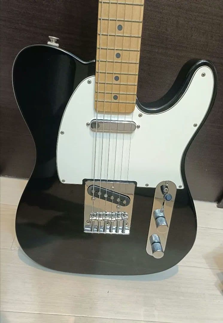 Fender Telecaster ブラック　テレキャスター　シールド　ストラッ