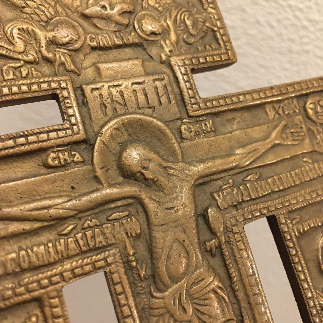 アンティーク　ブラス　真鍮　キリスト教　クリスチャン　オーナメント　オブジェ