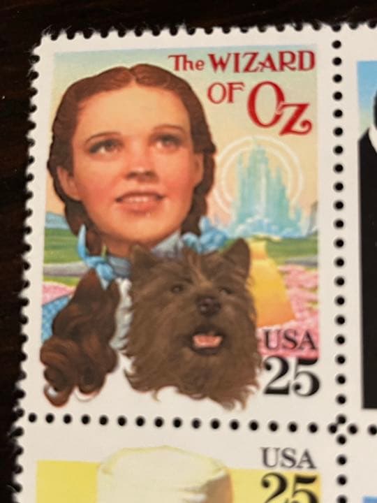 アメリカ切手　映画　25セント 4種