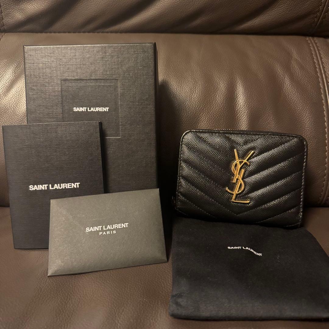 サンローランパリ 財布 二つ折り財布 モノグラム SAINT LAURENT