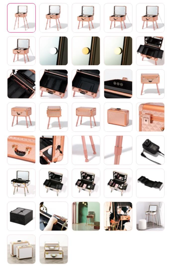 Francfranc ドレッサー ヴァリーズ ハリウッドボックス L コッパー