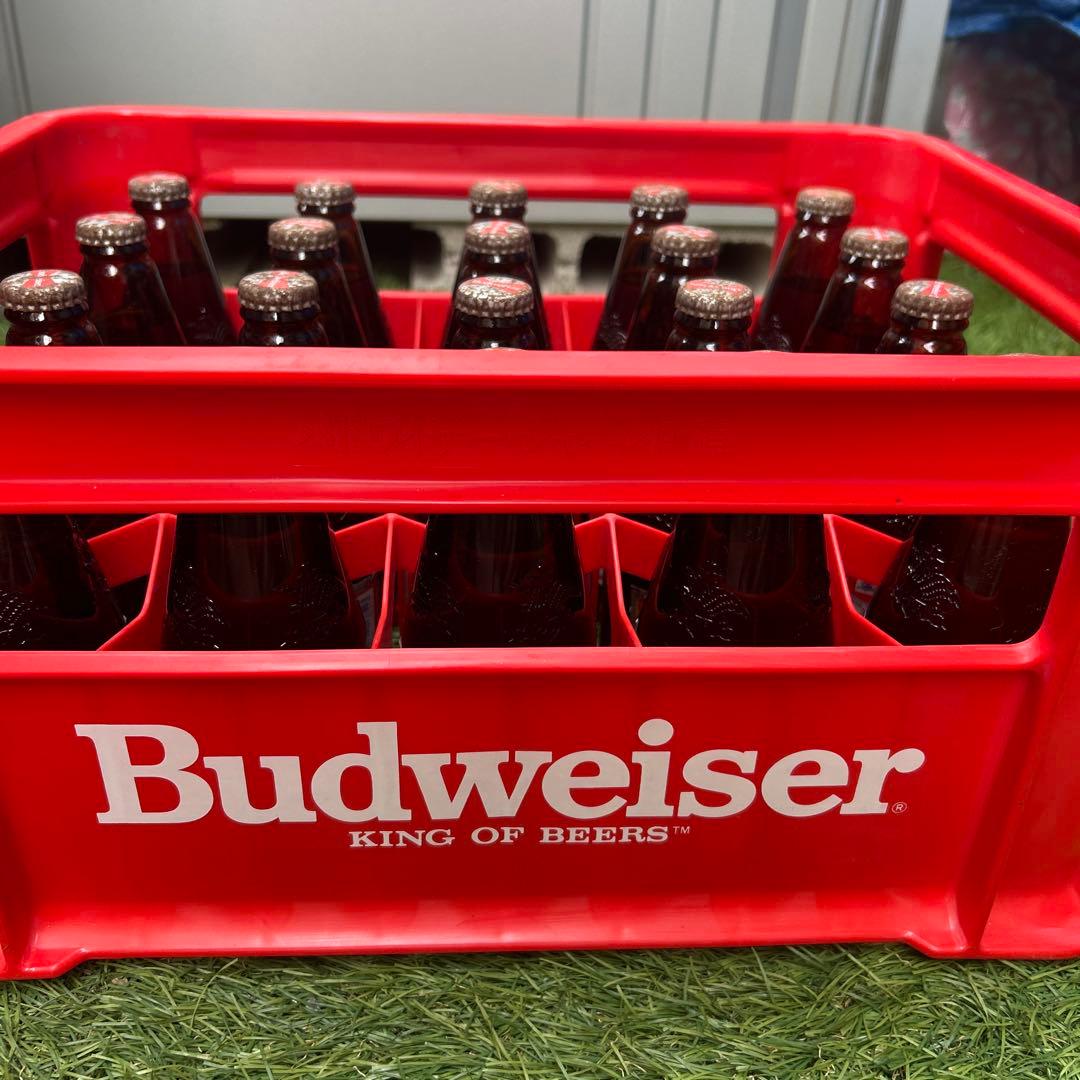 30年以上前の瓶ビール　Budweiser ケース　20本セット　古酒　希少