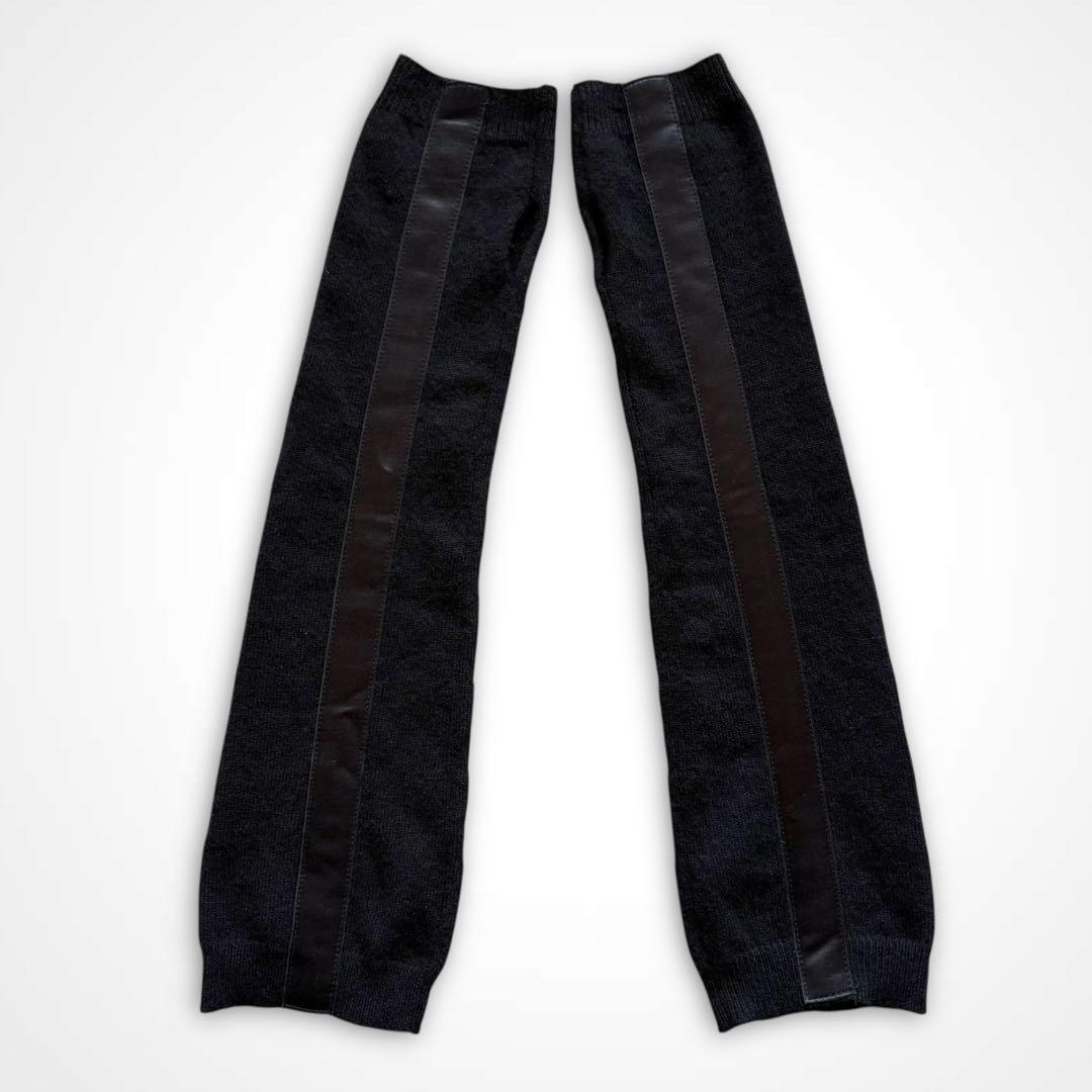 07AW ナンバーナイン カシミヤ 100% シルク ライン アームウォーマー