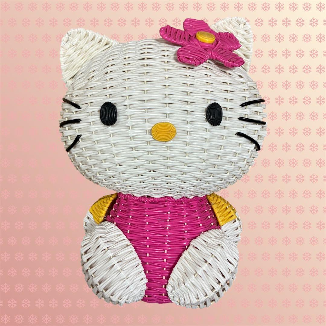 サンリオ　ハローキティ　かご 入れもの ダストボックス