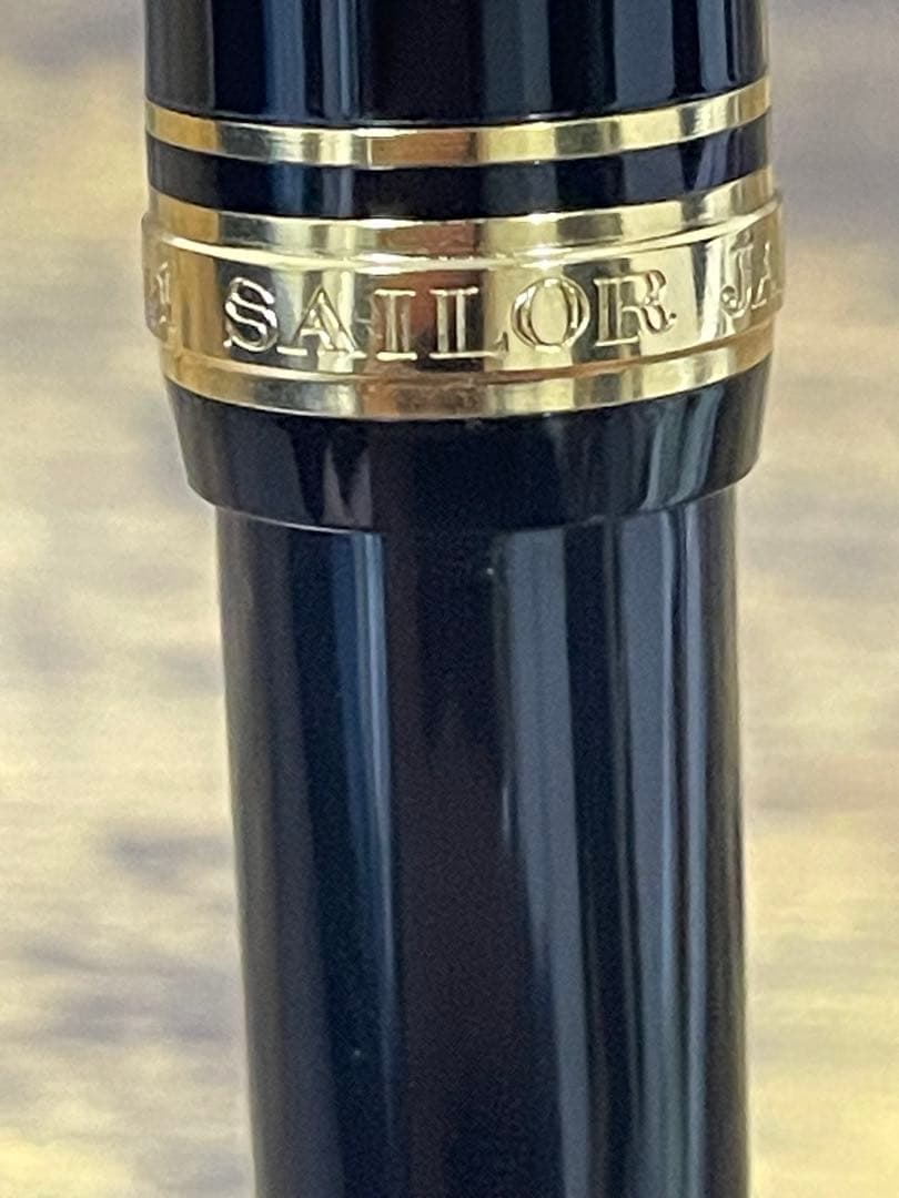 長刀研ぎ　NAG　旧型ニブ　セーラー　万年筆　ゴールド×ブラック　SAILOR