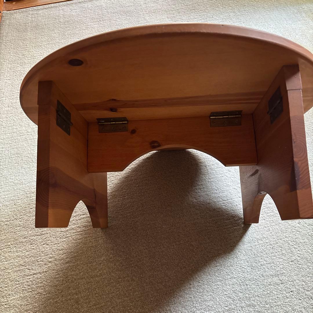 折りたたみ　ローテーブル　丸型　円形　ちゃぶ台