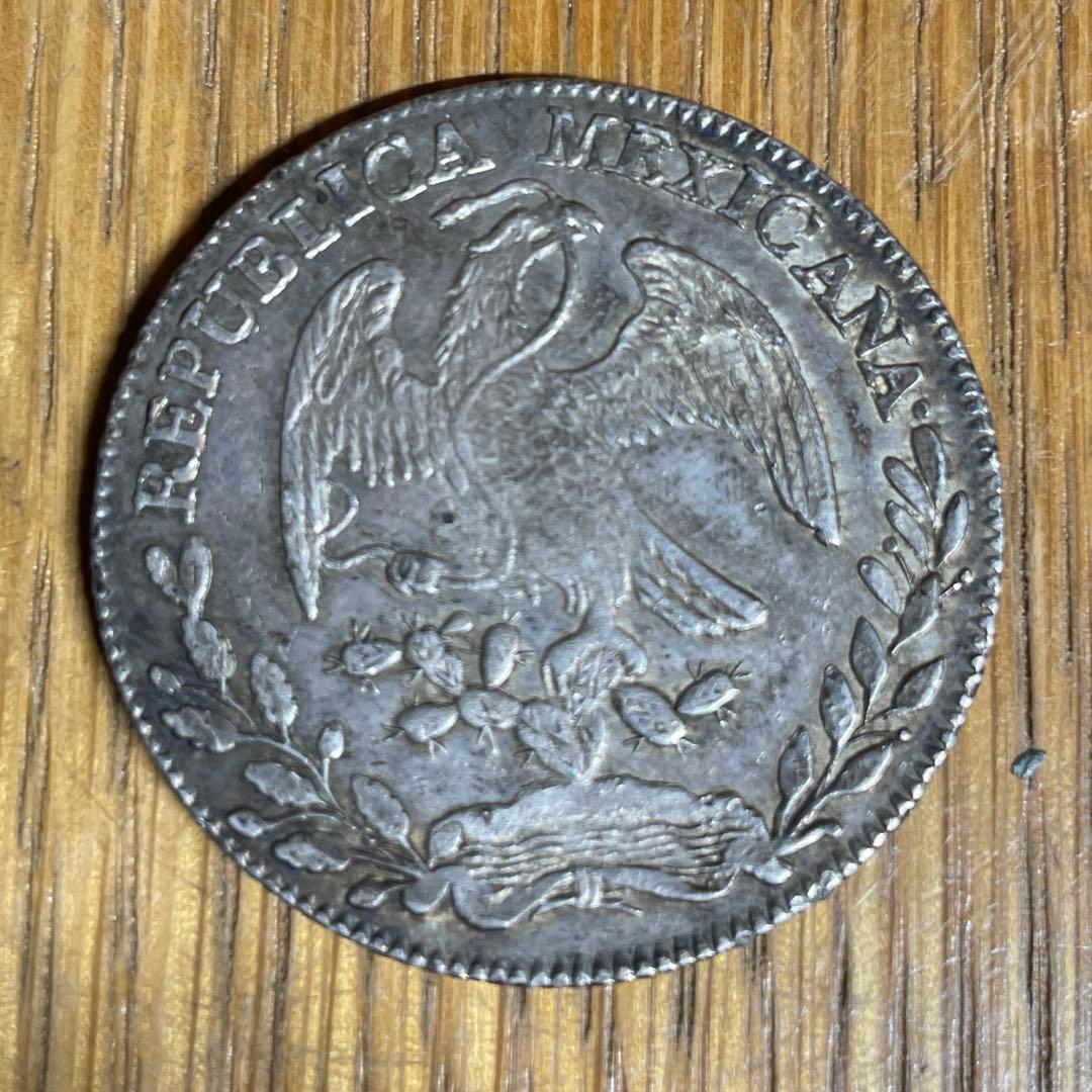 古銭　メキシコ貿易銀貨　1858年　約27g