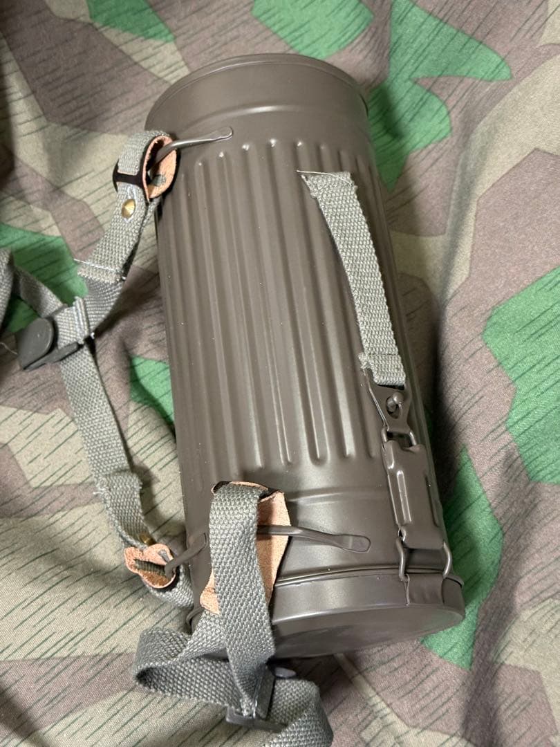 WWⅡ ドイツ軍 M38型ガスマスクコンテナセット（レプリカ）サバゲ　コスプレ